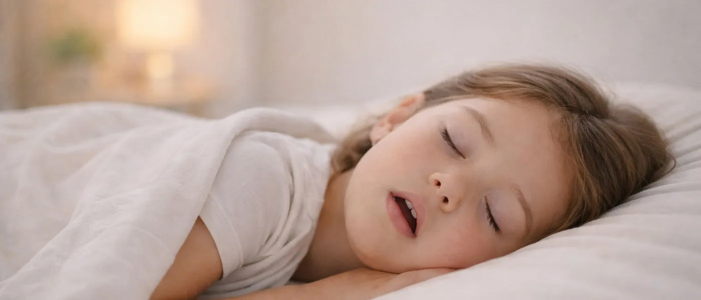 A child resting, illustrating breathing and sleep