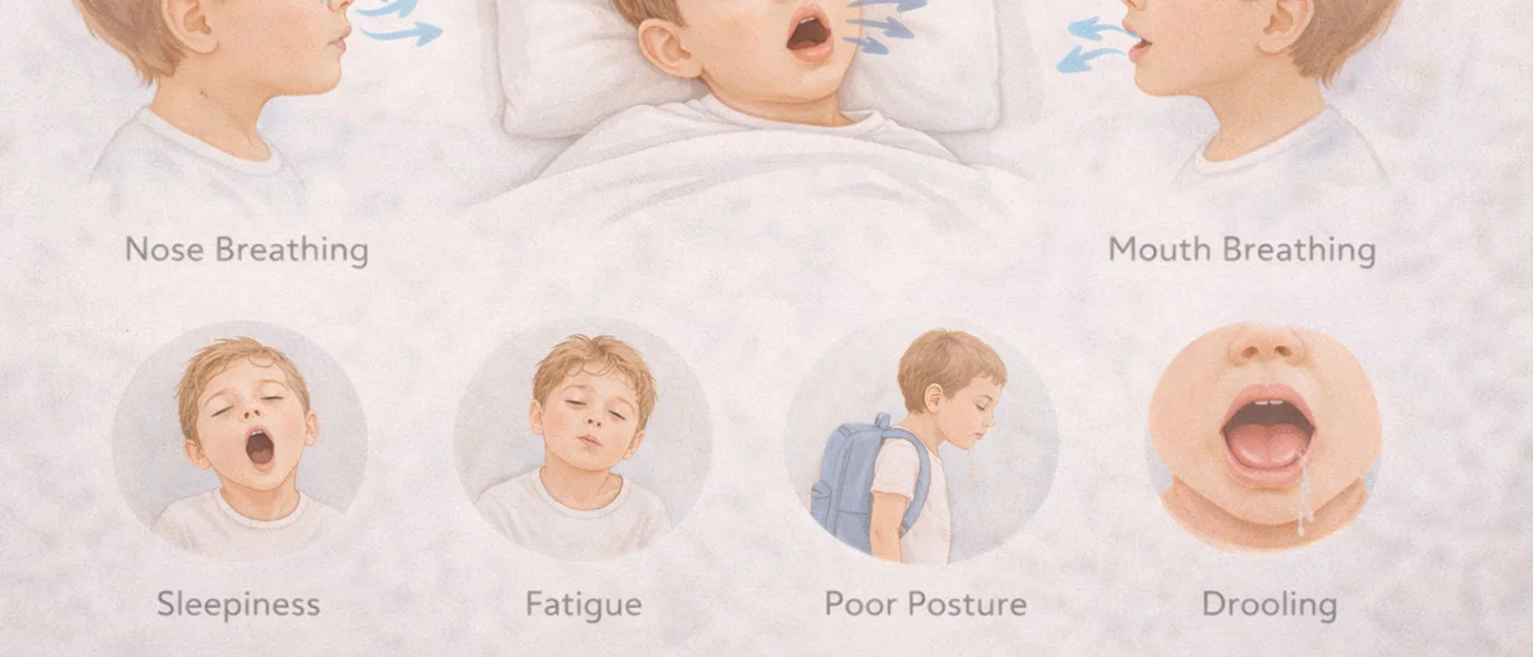 Close-up representing tongue mobility and oral function